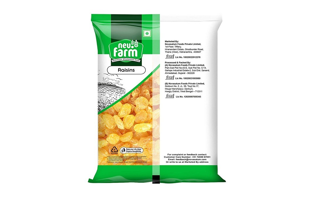 Neu.Farm Raisins    Pack  500 grams
